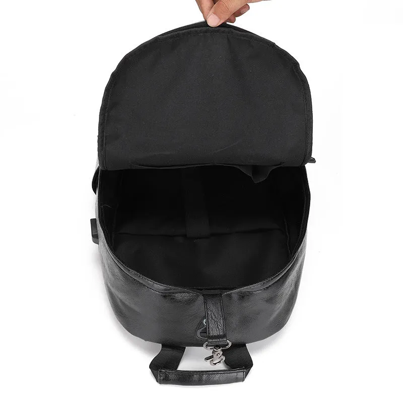 2025 Boutique Men's Backpack Fashion Business Fan Large Capacity Soft Leather Backpack Travel Men's Short-haul School Bag MB21080302