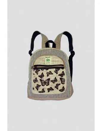 Butterfly Print Hemp Mini Backpack