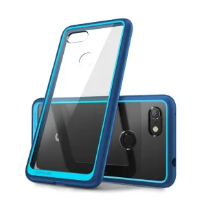 Google Pixel 3a Unicorn Beetle Style Clear Case-Blue