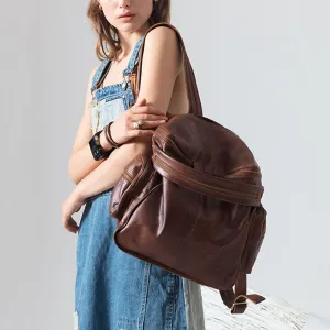 Handmade Backpack Full Grain Leather School Backpack Travel Backpack AK10