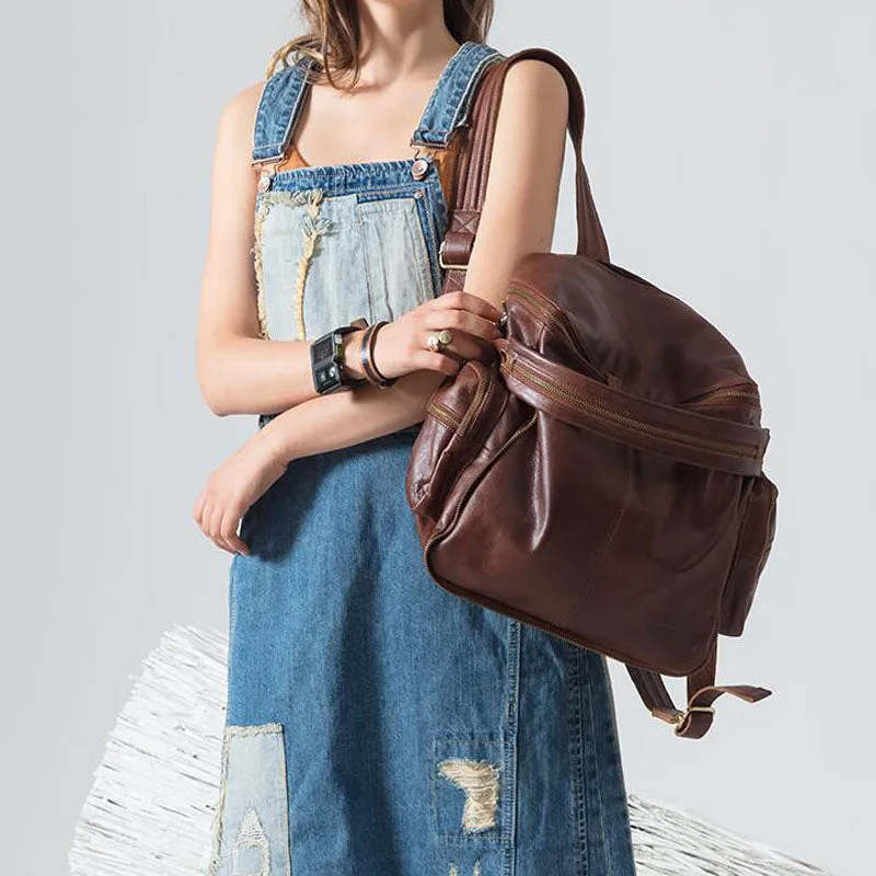 Handmade Backpack Full Grain Leather School Backpack Travel Backpack AK10