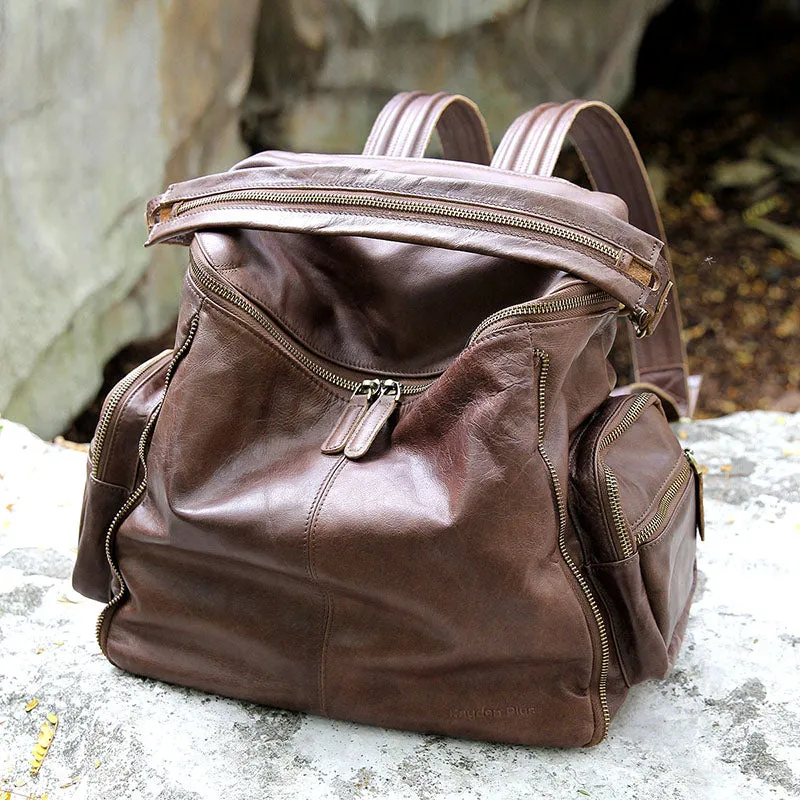 Handmade Backpack Full Grain Leather School Backpack Travel Backpack AK10