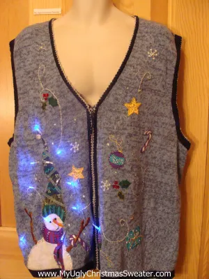 Light Up Christmas Sweater Vest Wms or Mens XXL XXXL