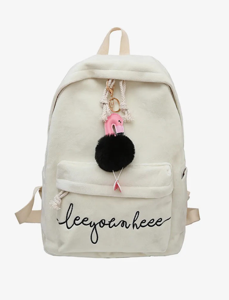 Swans Embroidery Backpack