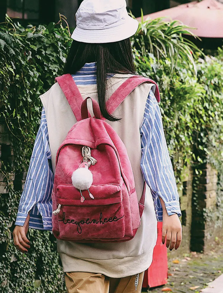 Swans Embroidery Backpack