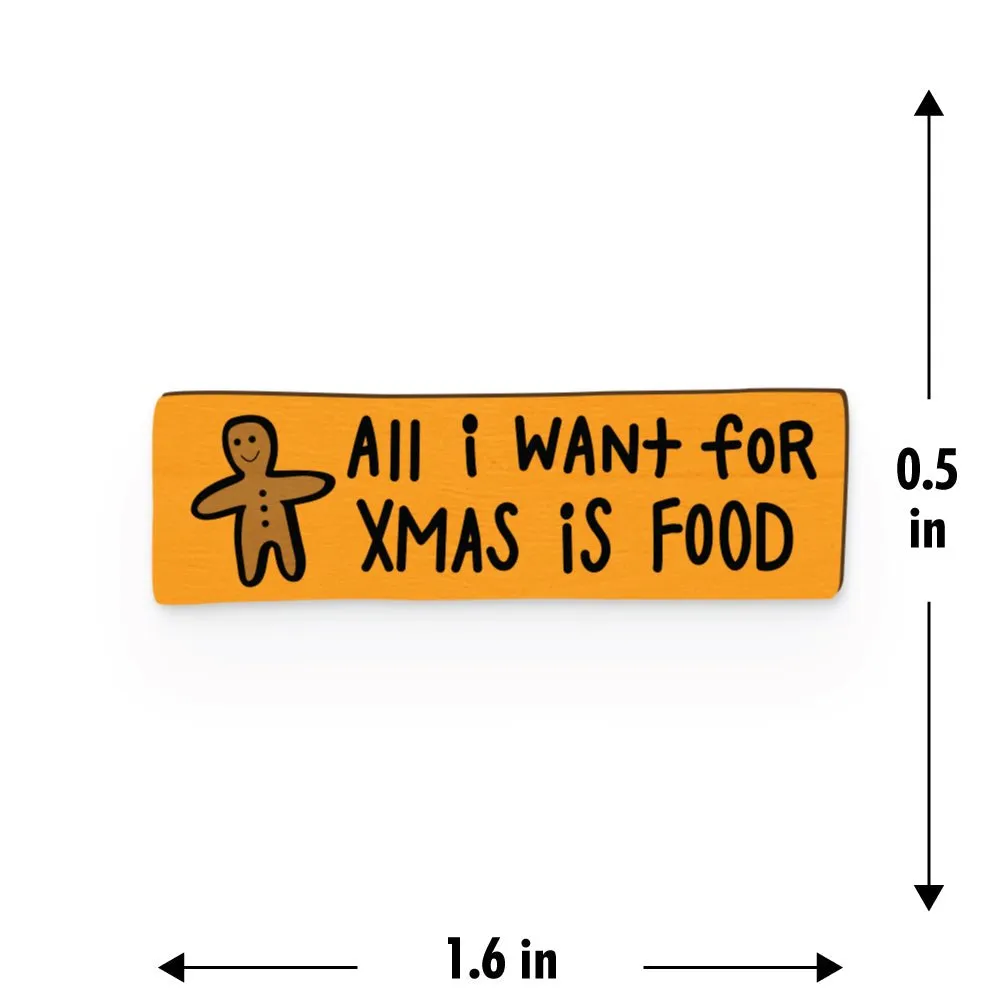 Xmas Food Hand Painted Wooden Pin
