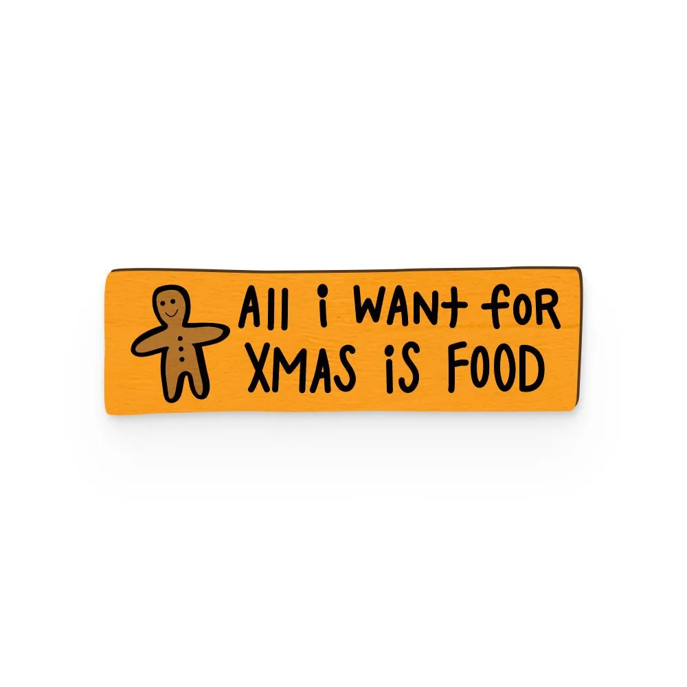 Xmas Food Hand Painted Wooden Pin
